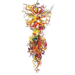 Colourful Blown Glass Creative Chandelier Luxury and Long Murano Art Glass Pendant Lamps for Wedding Decoration ,LR1133