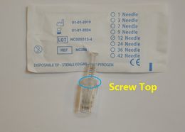 25pcs screw top derma pen needle cartridges 1 3 7 9/ 12 / 36 needle electric derma stamp dermapen replacement head derma pen needle tip