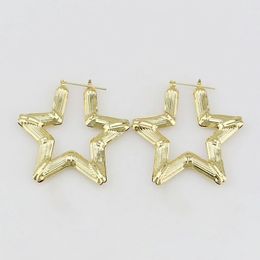 Fashion-star dangle earrings for women fashion western hot sale golden chandelier earrings girl Exaggerated jewely