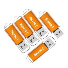 Orange 5PCS/LOT Rectangle USB Flash Drives Flash Pen Drive High Speed Memory Stick Storage 1G 2G 4G 8G 16G 32G 64G for PC Laptop Thumb Pen