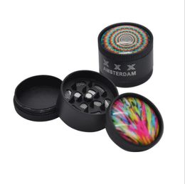 Zinc Alloy Three-Layer Smoke Grinding with 30 mm Diameter for Metal Smoke Grinder with 3D Patterns Printing Customizable