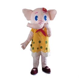 Hot Cute Elephant Mascot Costume Outfits Adult Size Cartoon Mascot costume For Carnival Festival Commercial Dress