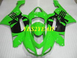 Motorcycle Fairing body kit for KAWASAKI Ninja ZX6R 636 07 08 ZX 6R 2007 2008 ABS Green black Fairings bodywork+Gifts KB64