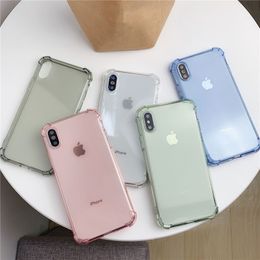 Four-corner airbag Anti-fall Phone Cases For iPhone 14 13 12 11 pro max x xs xr 6 6S 7 8 Plus Phone Cover Gradient Color Case