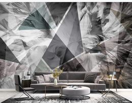 window mural wallpaper Modern minimalist marble wallpapers geometric television background wall painting