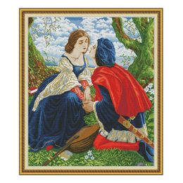 Lover home cross stitch kit ,Handmade Cross Stitch Embroidery Needlework kits counted print on canvas DMC 14CT /11CT