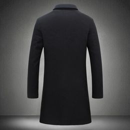 Wholesale-New Men Red Wool Blends Suit Design Wool Coat Men Casual Trench Coat Design Plus Size 5xl Slim Fit Office Suit Jackets