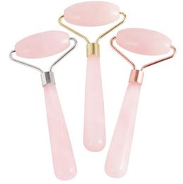 New Arrival Rose Quartz Natural Crystal Powerful Healing Chinese of Massage Rollers crystal bluetooth Face Eye jade Rollers wholesale LX6868