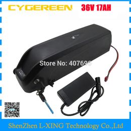 250W 350W 500W Down tube 36V Hailong battery 36V 17AH ebike bicycle battery with USB Port Use F1L 3400mah 18650 cell 15A BMS