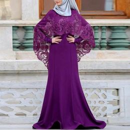 Modest Muslim Arabic Evening Dresses With Wrap High Neck Long Sleeve Appliqued Long Formal Evening Gowns Party Dresses Wear Formal Dress