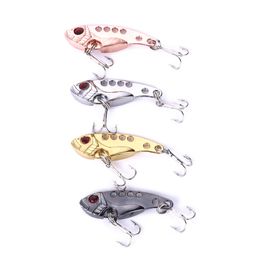 HENGJIA 100pcs Fishing Lure Blade 4CM 7G Metal VIB Hard Bait vib015 Bass Minnow Fishing Tackle