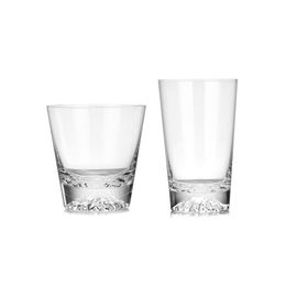 Crystal Glass Fuji Mountain Cup Creative Snow Hills Bottom Whiskey Cocktail Wine Glasses Thickened Sakura Tumbler for Home Bar Drinking