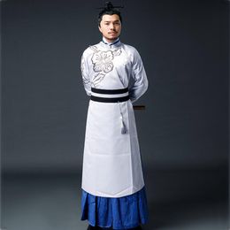 Film TV stage performance wear oriental costume ancient Chinese hanfu male Song dynasty scholar gown tang suit ethnic clothing