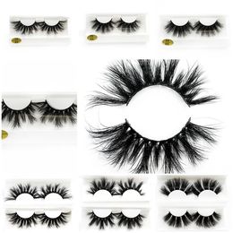 2019 25mm 3D Mink Eyelashes Long Thick False Eyelashes 5D Mink Lashes Eye Makeup Big Dramatic Volumn Eyelash Maquiagem