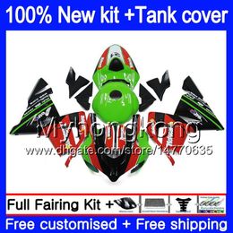 Body +Tank For KAWASAKI ZX1000 CC ZX 10 R ZX-10R 2004 2005 Red Green Hot 214MY.108 ZX10R 04 05 ZX1000C 1000CC ZX 10R 04 05 ABS Fairings