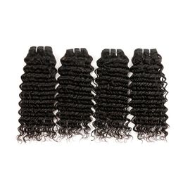 6pcs/lot Brazilian 50 Grammes Deep Wave Virgin Hair Weave Remy Human Hair Extensions Natural Colour No Shedding Tangle Free Can Be Dyed