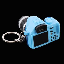 Retro Camera Shape Keychain Key Chain Gift Mini LED Charm Light with Shutter Sound Creative Amazing Gift Toy Bag Accessories