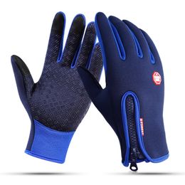 Fashion-Touch Screen Winter Glove Unisex Used Outdoor Wind Proof Zipper Glove Warm Comfortable Winter Gloves