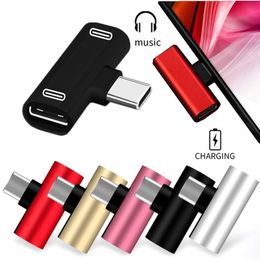 Type C USB-C Earphone Headphone Audio Charger Adapter Splitter cables For Huawei Xiaomi Samsung