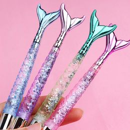 Mermaid Gel Pen Gift Stationery Cartoon Fish Rollerball Pens School Office Business Writing Supplies Students Prize Party Favour 0.5/1mm new