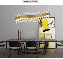 Modern LED Chandelier Lighting Luxury Dining Room Gold Crystal Chandeliers Kitchen Island Suspension Lustres De Cristal