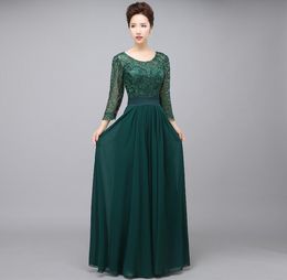 Chiffon and Lace Mother Of The Bride Suits Scoop Neck 3/4 Long Sleeves Mother's Dresses Formal Evening Party