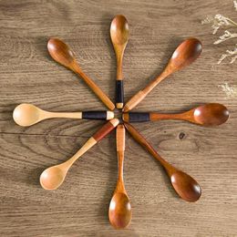 13*3cm High Quality Wooden Spoons Tea coffee Milk Honey Tableware Kitchen Accessories Cooking Sugar Salt Small Spoons