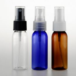 Mini Plastic Transparent 30ml Bottle PET Perfume Bottles Atomizer Travel Spray E Liquid Bottle Pump Amber Blue 5.0