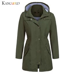 KANCOOLD coats Women Solid Rain Jacket Outdoor Hoodie Waterproof Hooded Raincoat fashion new woman coats and jackets 2019JUL29