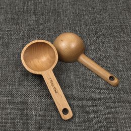 Wooden Measuring Spoon 15ML Natural Wood Coffee Spoon Kitchen Soup Spoons for Kids Children