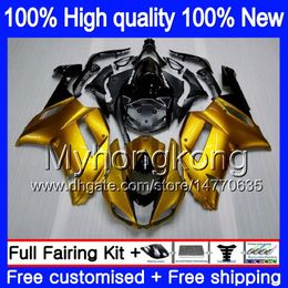 Body+8Gifts For KAWASAKI ZX 6R 6 R 600CC ZX636 2007 2008 209MY.19 Nice Gloss gold ZX-636 ZX600 600 ZX6R 07 08 ZX 636 ZX-6R 07 08 Fairings