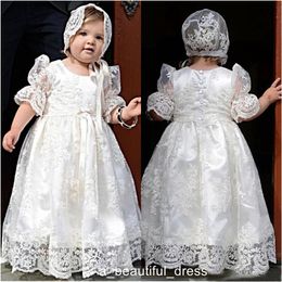 White Lace Baby First Communion Dresses Gor Girls Toddler Dress Vestido Primera Comunion Christening Gowns Para Ninas For Baby FG1348