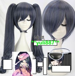 2 Ponytail Long Black Butler Kuroshitsuji Ciel Phantomhive Cosplay Halloween Wig