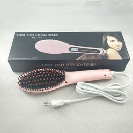 DHL FAST Hair Straightener brush Straight Styling Tool NASV Beautiful star Flat Iron Electronic comb straighteners HQT-906 DHL Free