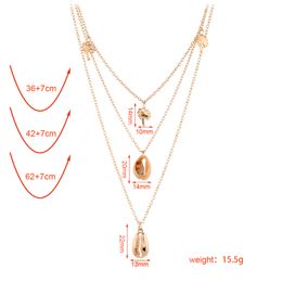 Wholesale-American jewelry fashion natural shellfish handmade necklace women's multi-layer Necklace