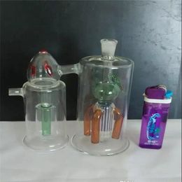 Twins Strawberry Glass Hookah , Unique Oil Burner Glass Pipes Water Pipes Glass Pipe Oil Rigs Smoking with Dropper