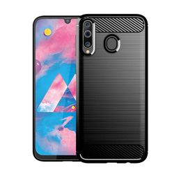 Carbon Fibre Texture Shockproof Cover Protective Slim Fit Soft TPU Silicone Case for SAMSUNG galaxy M10 M20 M30