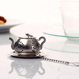 New Arrive MINI Cute Stainless Steel Tea Infuser Pendant Design Home Office Tea Strainer Gift Teapot Type Creative Tea Accessories LX2109