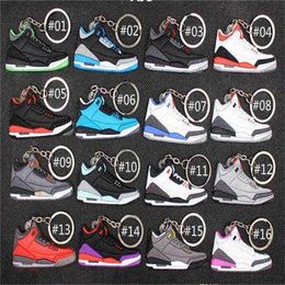 Mini Silicone Sneaker Keychain Woman Men Kids Key Ring Gift Designer Shoes Keychains Handbag Key Chain Basketball Shoes Key Holder