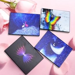 Women Butterfly Patterns Empty Magnetic Palette Eyeshadow Blusher Lipstick Lip Gloss Powder Foundation DIY Refill Eyeshadow Pallete