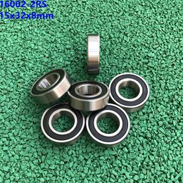 50pcs/lot 16002RS 16002-2RS 16002 RS 2RS rubber shielded 15x32x8mm Deep Groove Ball bearing 15*32*8mm