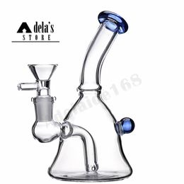 Mini hookah Color Glass Water Pipe smoking Hookahs 6 Inches + Free Bowl Bong Dab Rig Oil Rigs Pipes Perc Heady Bubbler Quartz Banger