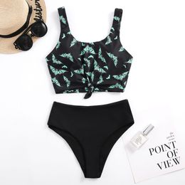 Leopard Bikini Triangle Bandage Beach Wear Split Swimsuit Female High Waist Bathing Suit Micro Bikini Set Swimwear Women