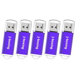 محركات الأرجواني 5PCS / LOT مستطيل USB فلاش ذاكرة فلاش حملة القلم السامي سرعة عصا التخزين 1G 2G 4G 8G 16G 32G 64G للكمبيوتر المحمول الإبهام القلم