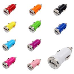 Universal Colourful Mini 5V 1A USB Bullet Car Charger for Cell Smart Mobile Phone Charger Adapter