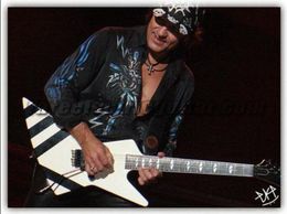 Boris Dommenget Matthias Jabs Scorpions Brite White Explorer Electric Guitar Floyd Rose Tremolo, Split Diamond Inlay, Chrome Hardware