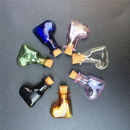 Mini Love Bottles Crafts with Nylon Rope Key Chains Mini Bracelets Jars Glass Bottles Crafts Mixed Color 70pcs it