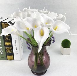 Real Touch Artificial Flowers Wedding Decorative Flowers Calla Lily Fake Flowers Wedding Party Decoration Accessories GB155