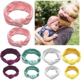 Mother Daughter Hairbands Kids Baby Girl Hair Band Accessories Parent-Child Family Headwear Head Band Headdres Gifts 2PCS/Set