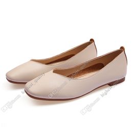 scarpa piatta da donna taglia lager 33-43 da donna in pelle da ragazza Nude nero grigio Nuovo arrivo Scarpe da lavoro per feste di matrimonio Trentasei